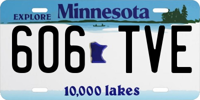 MN license plate 606TVE