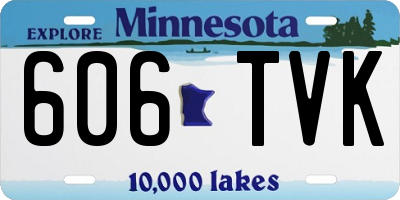 MN license plate 606TVK