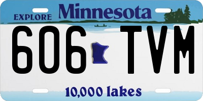 MN license plate 606TVM