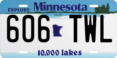 MN license plate 606TWL