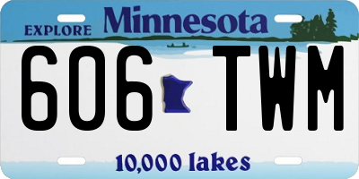 MN license plate 606TWM