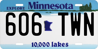 MN license plate 606TWN