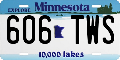 MN license plate 606TWS