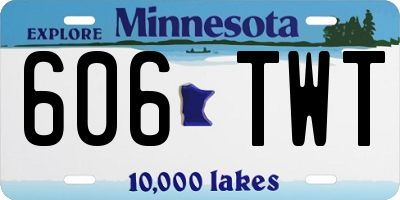 MN license plate 606TWT