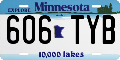 MN license plate 606TYB