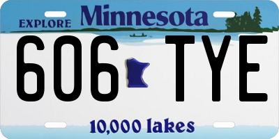 MN license plate 606TYE