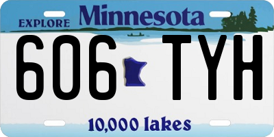 MN license plate 606TYH