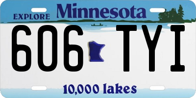 MN license plate 606TYI
