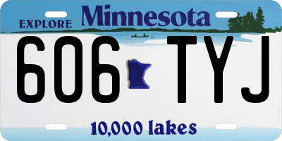 MN license plate 606TYJ