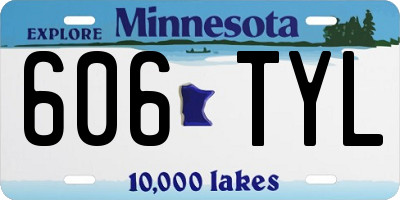 MN license plate 606TYL