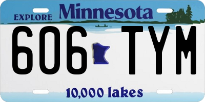 MN license plate 606TYM