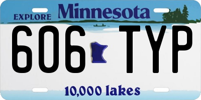 MN license plate 606TYP