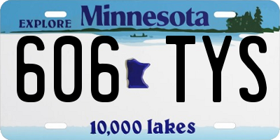 MN license plate 606TYS