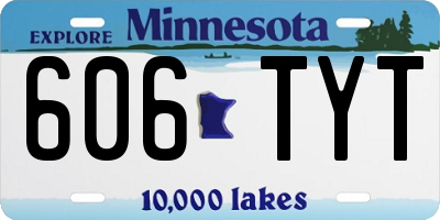 MN license plate 606TYT