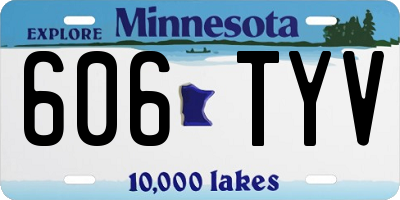 MN license plate 606TYV