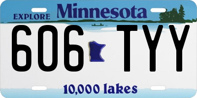 MN license plate 606TYY
