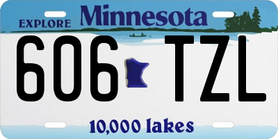 MN license plate 606TZL
