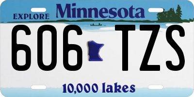 MN license plate 606TZS