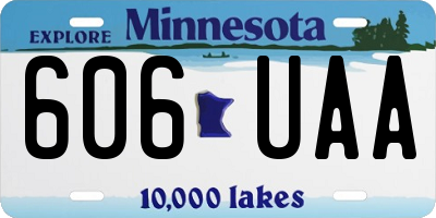 MN license plate 606UAA