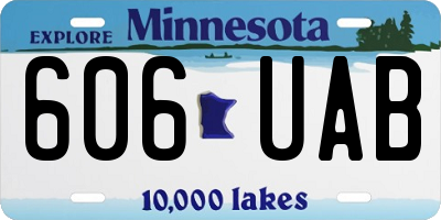 MN license plate 606UAB