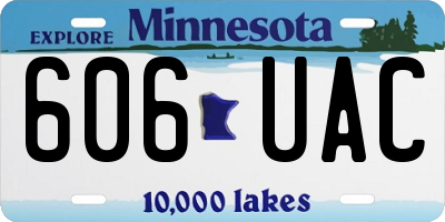 MN license plate 606UAC