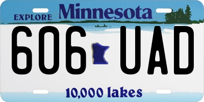 MN license plate 606UAD