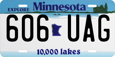 MN license plate 606UAG