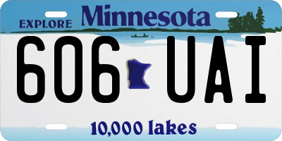 MN license plate 606UAI