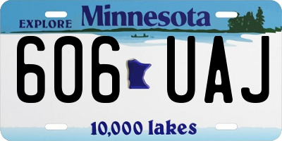 MN license plate 606UAJ