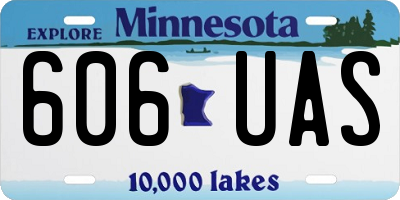 MN license plate 606UAS
