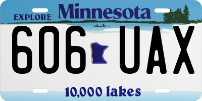 MN license plate 606UAX