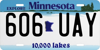 MN license plate 606UAY