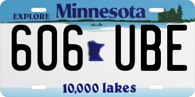 MN license plate 606UBE