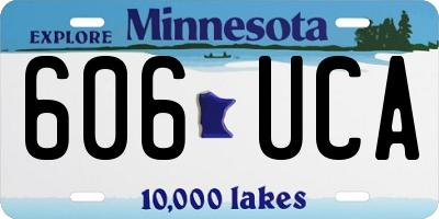 MN license plate 606UCA