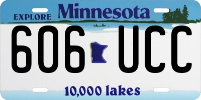 MN license plate 606UCC