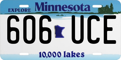 MN license plate 606UCE