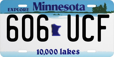 MN license plate 606UCF