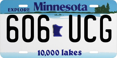 MN license plate 606UCG