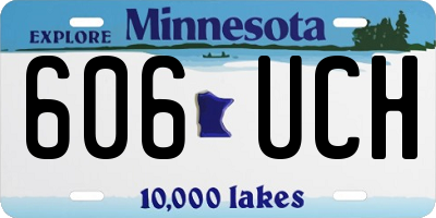 MN license plate 606UCH