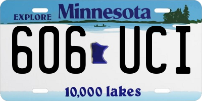 MN license plate 606UCI