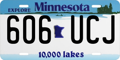 MN license plate 606UCJ