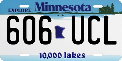 MN license plate 606UCL
