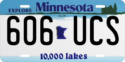 MN license plate 606UCS