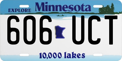 MN license plate 606UCT