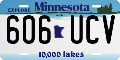 MN license plate 606UCV