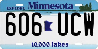 MN license plate 606UCW