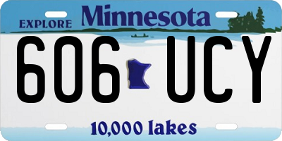 MN license plate 606UCY