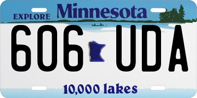 MN license plate 606UDA