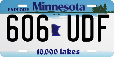 MN license plate 606UDF