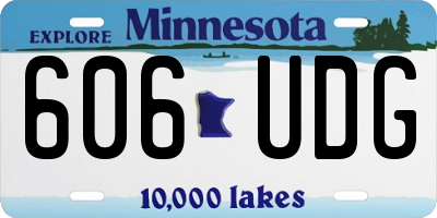 MN license plate 606UDG